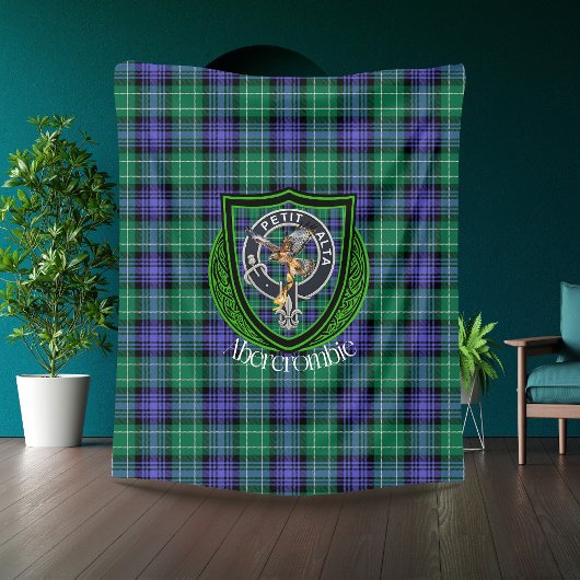 Abercrombie Schotse Clan Tartan & Crest Fleece Deken