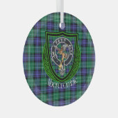 Abercrombie Schotse Clan Tartan & Crest Glas Ornament (Voorkant Rechts)