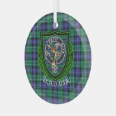 Abercrombie Schotse Clan Tartan & Crest Glas Ornament (Voorkant links)