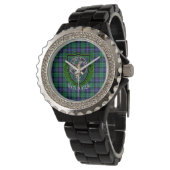 Abercrombie Schotse Clan Tartan & Crest Horloge (Gekanteld)