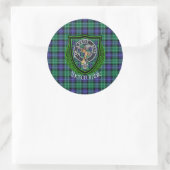Abercrombie Schotse Clan Tartan & Crest Ronde Sticker (Tas)
