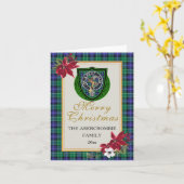 Abercrombie Schotse Clan Tartan & Wapen Kaart (Gele Bloem)
