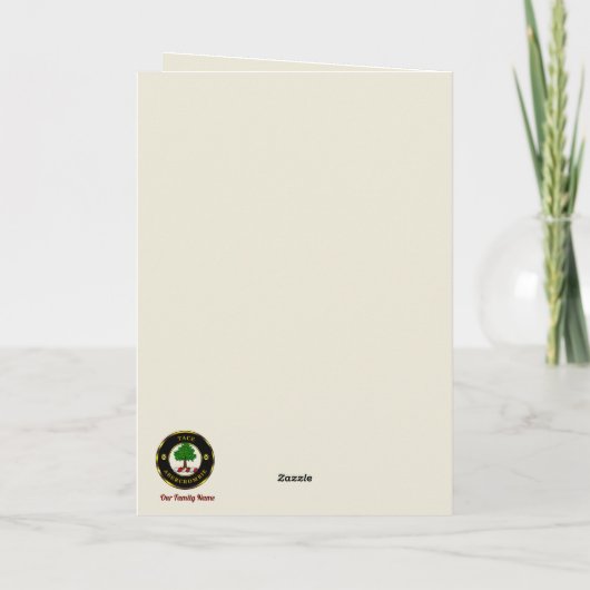 Abercrombie Scottie Dog & Crest gepersonaliseerde  Kaart (Achterkant)