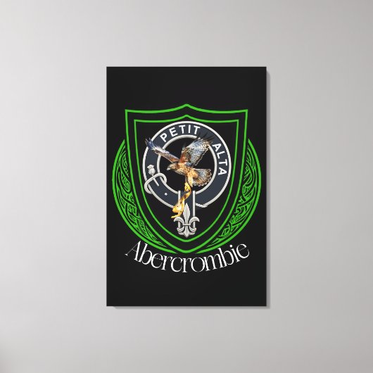 Abercrombie Scottish Clan Crest Canvas Afdruk (Voorkant)