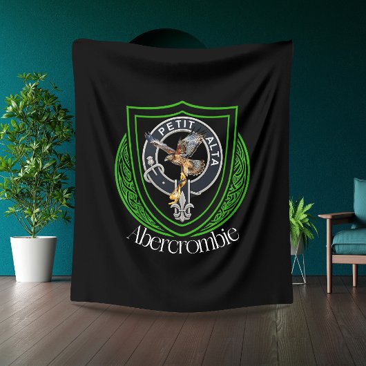 Abercrombie Scottish Clan Crest Fleece Deken
