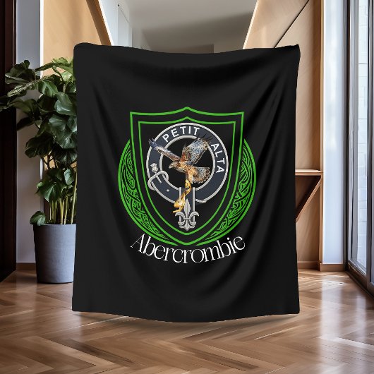 Abercrombie Scottish Clan Crest Fleece Deken