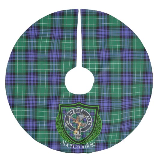 Abercrombie Scottish Clan Tartan and Crest Kerstboom Rok (Voorkant)