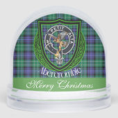 Abercrombie Scottish Clan Tartan and Crest Sneeuwbol (Voorkant)