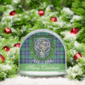 Abercrombie Scottish Clan Tartan and Crest Sneeuwbol (Kerstmis)