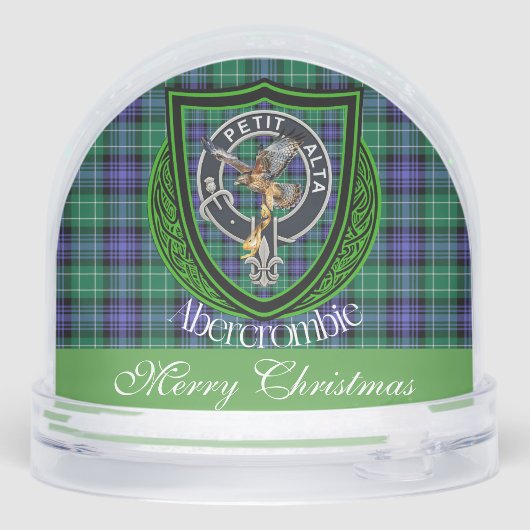 Abercrombie Scottish Clan Tartan and Crest Sneeuwbol (Achterkant)