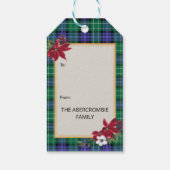 Abercrombie Scottish Clan Tartan & Crest Cadeaulabel (Achterkant)