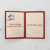 Abercrombie Stag & Robin Tartan gepersonaliseerd Feestdagen Kaart (Binnen)