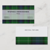Abercrombie Tartan Plaid Custom Visitekaartje (Voorkant / Achterkant)