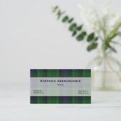 Abercrombie Tartan Plaid Custom Visitekaartje (Staand voorkant)