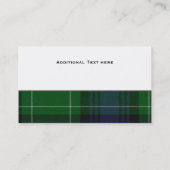 Abercrombie Tartan Plaid Custom Visitekaartje (Achterkant)