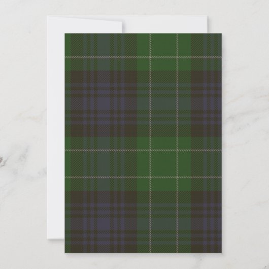 Abercrombie Tartan Weddenschap Kaart (Achterkant)