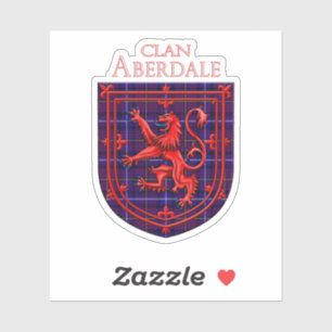 Aberdale Tartan Scottish Play Lion Rampant Sticker