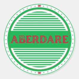 Aberdare City Pride Embleem – Welshe Identiteit Ronde Sticker