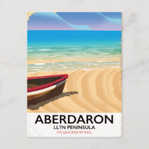 Aberdaron, Llŷn schiereiland Wales zeeposter Briefkaart