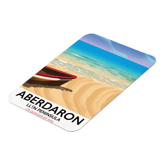 Aberdaron, Llŷn schiereiland Wales zeeposter Magneet (Linkerzijde)