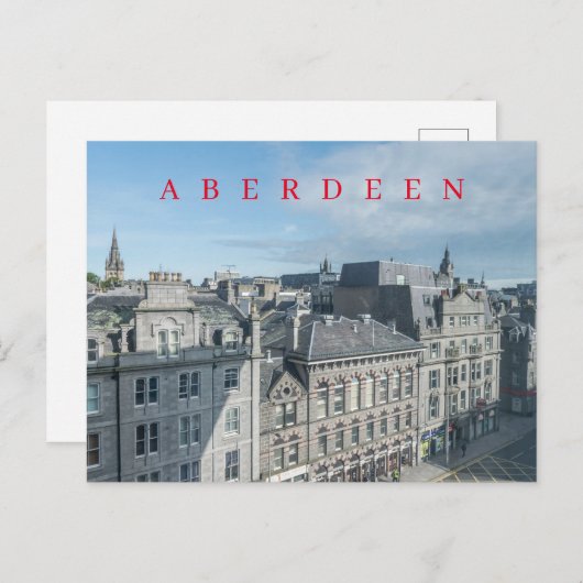 Aberdeen Castle Street ansichtkaart Briefkaart (Voorkant / Achterkant)