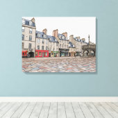 Aberdeen Castlegate canvasprint Canvas Afdruk (Insitu (Houten vloer))