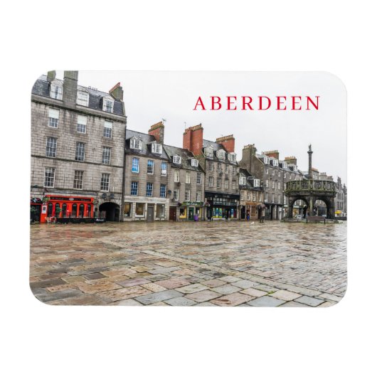 Aberdeen Castlegate gebouwen uitzicht koelkastmagn Magneet (Horizontaal)