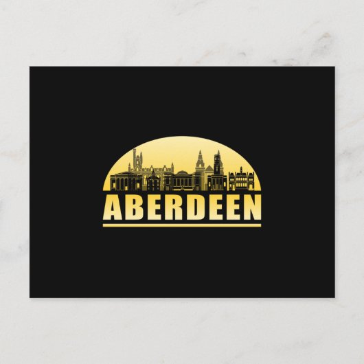 Aberdeen City Cityscape Skyline Grappig geschenk i Briefkaart (Voorkant)
