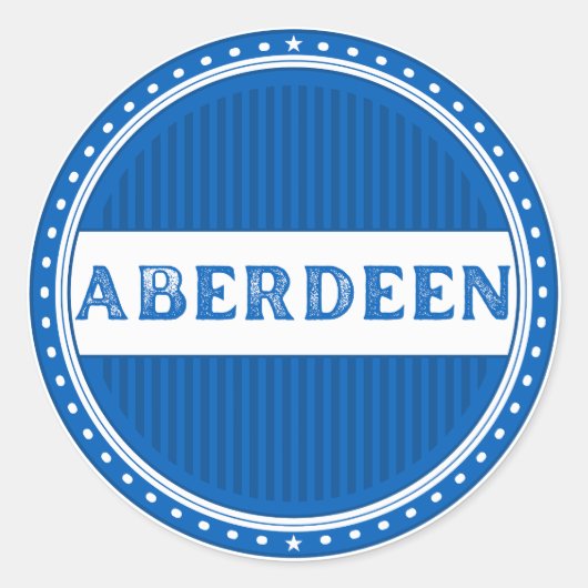 Aberdeen City Pride Embleem – Schotse identiteit Ronde Sticker (Voorkant)