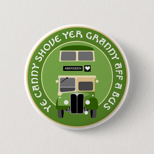  Aberdeen Double-decker Bus Badge Ronde Button 5,7 Cm (Voorkant)