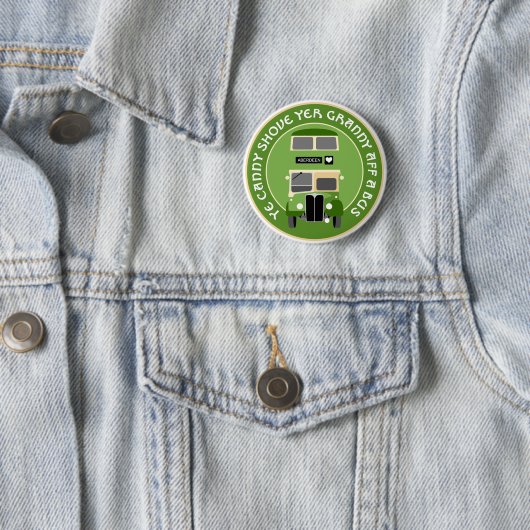  Aberdeen Double-decker Bus Badge Ronde Button 5,7 Cm (In situ)