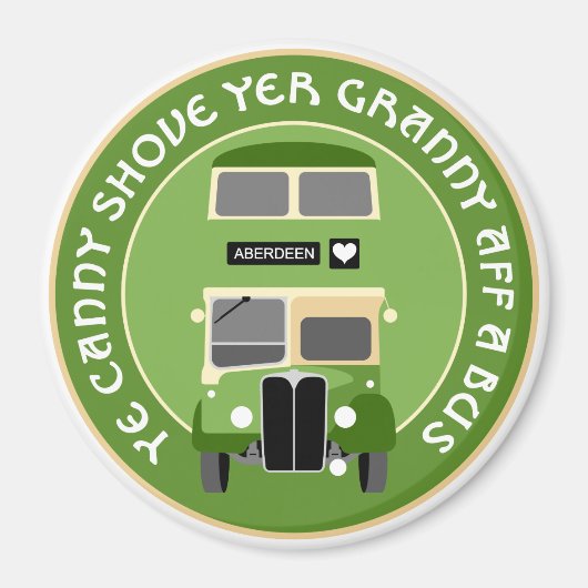  Aberdeen Double-decker bus Magnet (Voorkant)