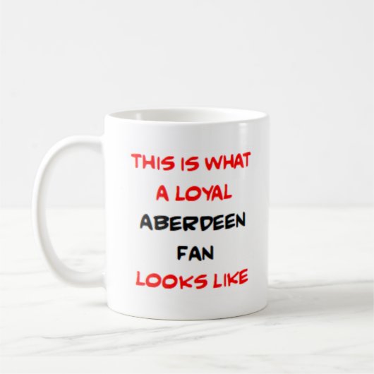 aberdeen fan, loyal koffiemok (Links)