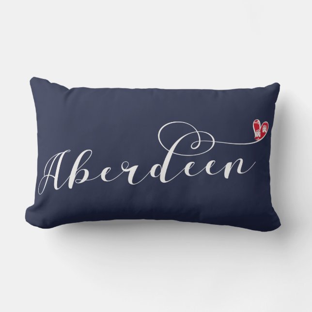 Aberdeen Flag Heart, Aberdonian Kussen (Voorkant)