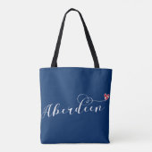 Aberdeen Flag Heart, Aberdonian Tote Bag (Achterkant)