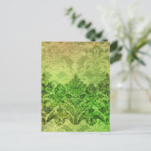 ABERDEEN HEIRLOOM, LACE & DAMASK: SPRING GREEN BRIEFKAART (Staand voorkant)