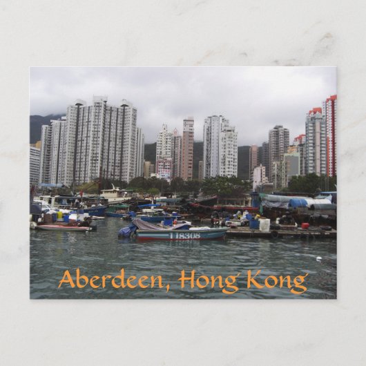 Aberdeen, Hongkong Briefkaart (Voorkant)