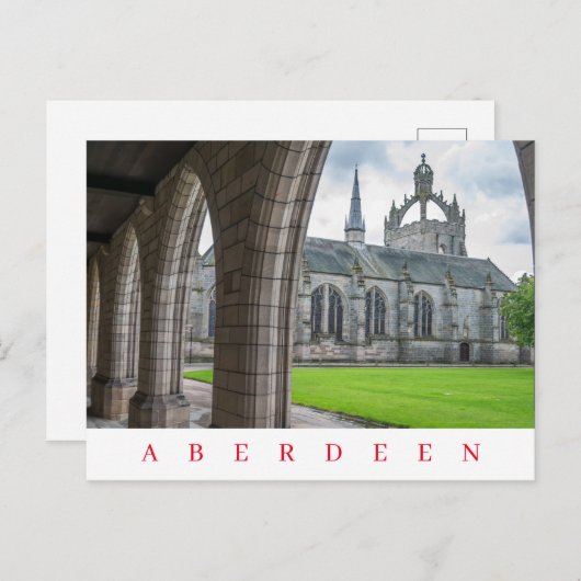 Aberdeen King's College uitzicht briefkaart (Voorkant / Achterkant)