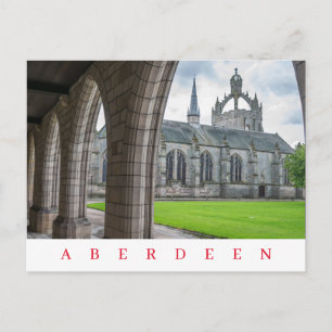 Aberdeen King's College uitzicht briefkaart