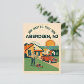 Aberdeen NJ Retro Briefkaart (Staand voorkant)