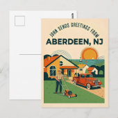 Aberdeen NJ Retro Briefkaart (Voorkant / Achterkant)