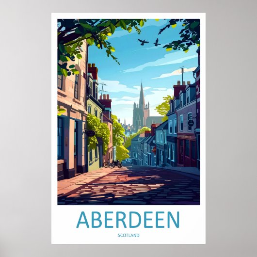 Aberdeen Reispark Poster Ski Vintage Nationaal (Voorkant)