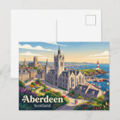 Aberdeen Schotland Briefkaart (Voorkant / Achterkant)
