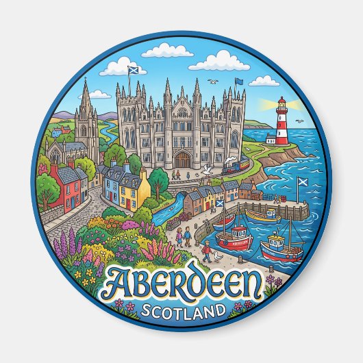 Aberdeen Schotland Magneet (Voorkant)