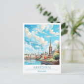 Aberdeen Schotland Vintage Travel Briefkaart (Staand voorkant)