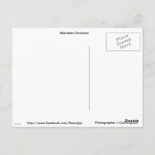 Aberdeen Scotland Briefkaart (Achterkant)