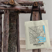 Aberdeen, Scotland City Map Tote Bag