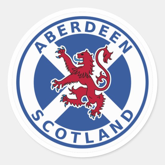 Aberdeen Scotland Ronde Sticker (Voorkant)