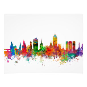 Aberdeen Scotland Skyline Foto Afdruk