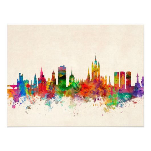 Aberdeen Scotland Skyline Foto Afdruk (Voorkant)